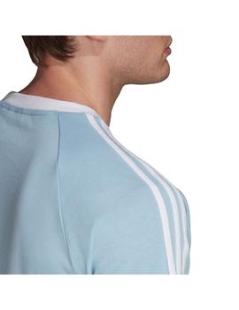 Camiseta Hombre adidas 3-Stripes Celeste