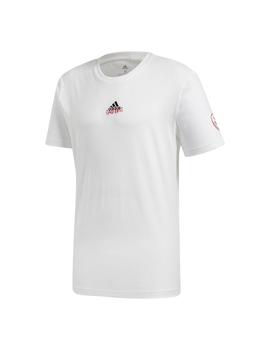 Camiseta Hombre adidas Doodle Blanca/Rojo