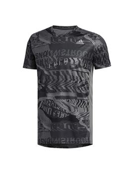 Camiseta Hombre adidas Own The Run Negra Gris