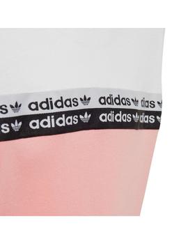 Camiseta Niña adidas Tee Blanco/Coral