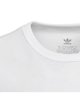 Camiseta Niña adidas Tee Blanco/Coral