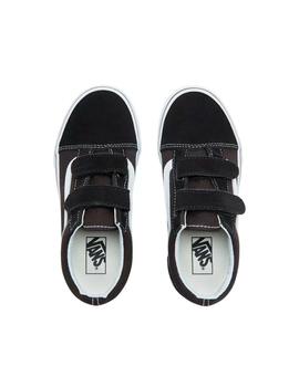 Zapatilla  Unisex Vans Old Skool V Negra Blanca