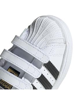 Zapatilla Baby adidas Superstar Blanca Negra