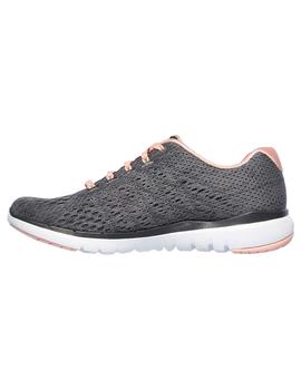 Zapatilla Mujer Skechers Flex Appeal Gris/Rosa