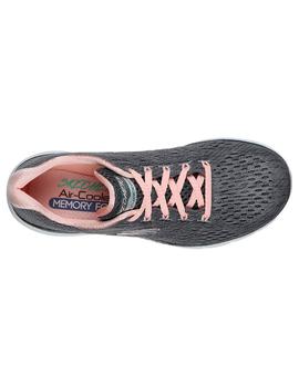 Zapatilla Mujer Skechers Flex Appeal Gris/Rosa