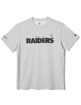 Camiseta Hombre New Era Snoopy Raiders Gris