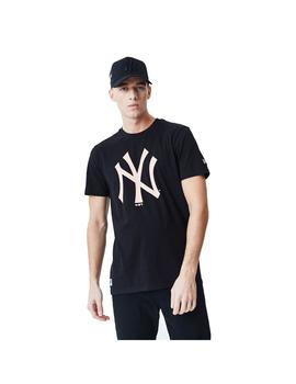 Camiseta Hombre New Era New York Yankees Negra Ros