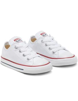 Zapatilla Converse All  Star baja blanca Baby