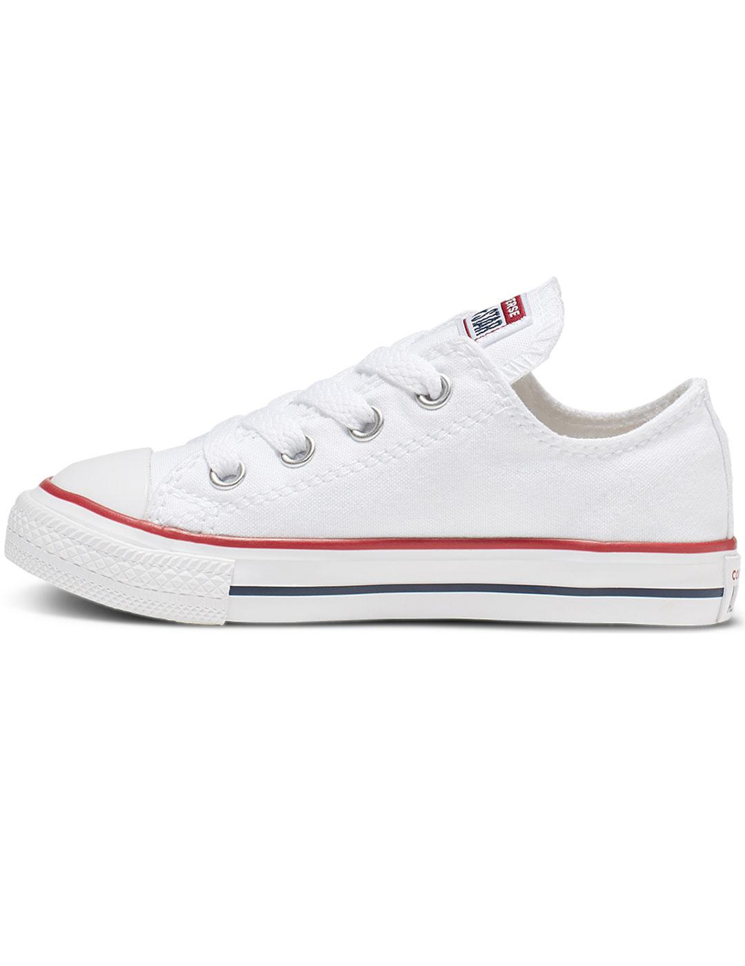 Zapatilla Converse All  Star baja blanca Baby