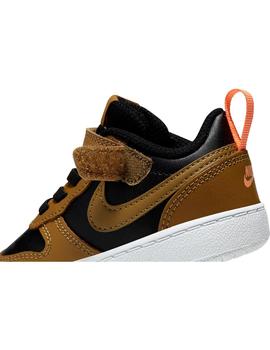 Zapatilla Niño Nike Court Borough Marron