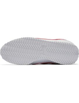 Zapatilla Junior Nike Classic Cortez Blanca Roja