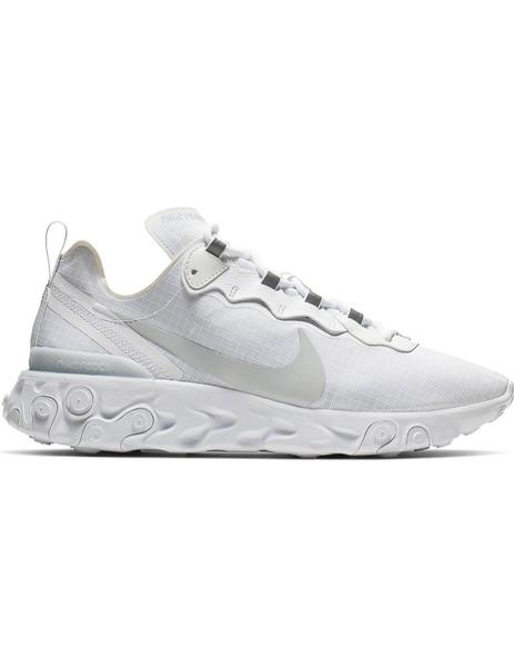 famélico Rápido Colega Zapatilla Hombre Nike React Element 55 Blanco