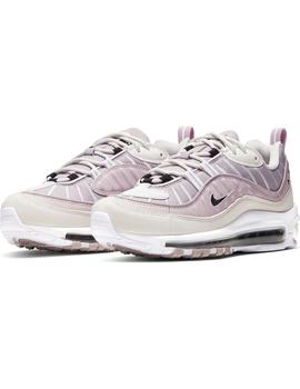 Valle hostilidad Circulo Zapatilla Mujer Nike Air Max 98 Blanca/Violeta