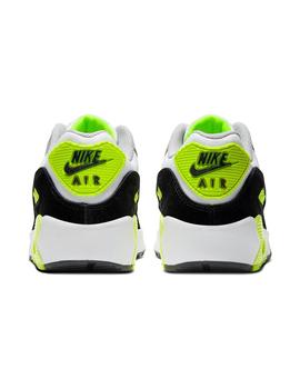 Zapatilla GS Nike Air Max 90 LTR Gris/Fosforita