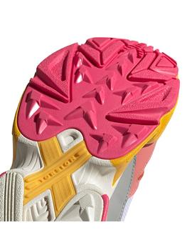 Zapatilla Mujer adidas Falcon Rosa Amarilla