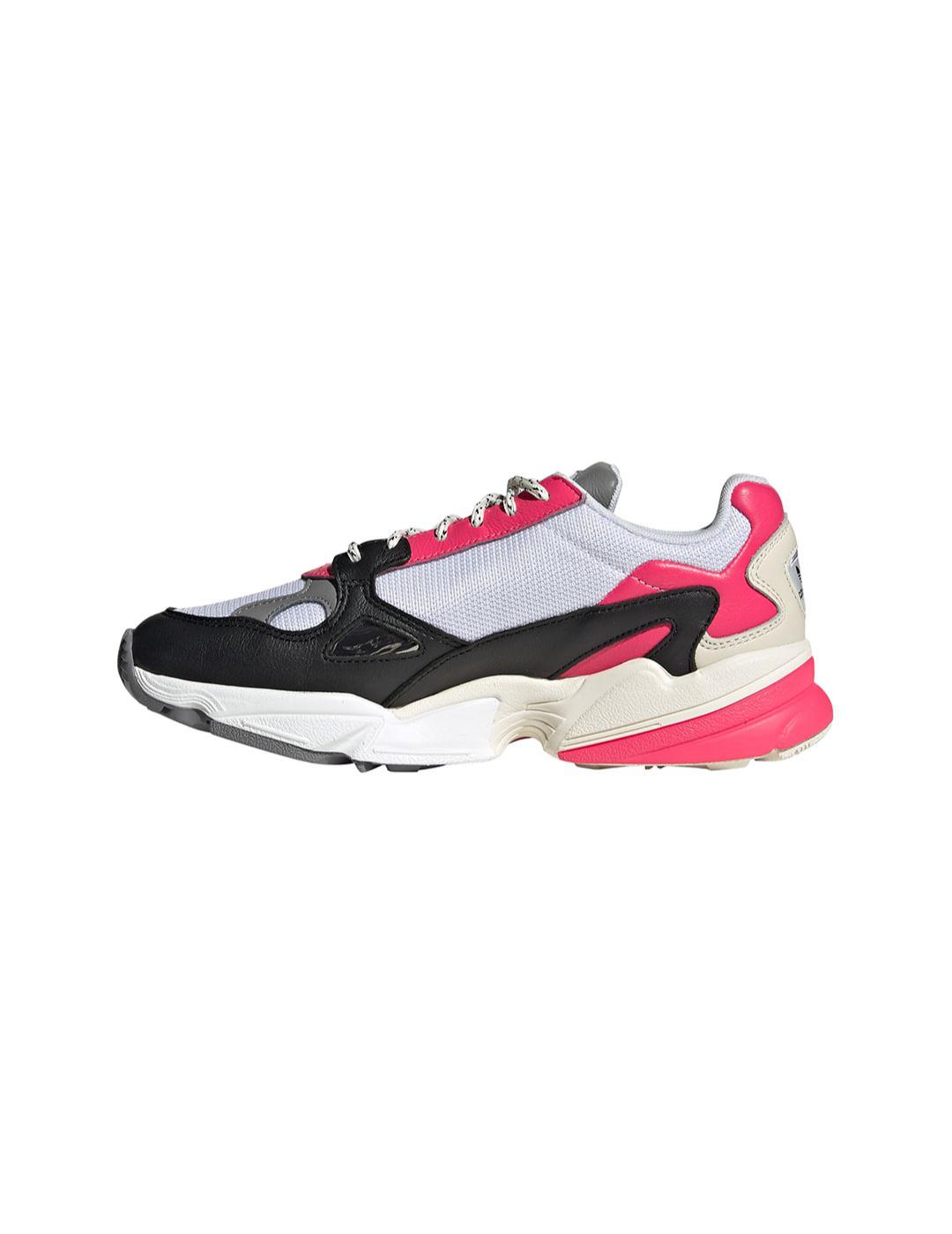 Zapatilla Mujer adidas Falcon Blanco Rosa Negro