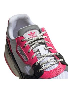 Zapatilla Mujer adidas Falcon Blanco Rosa Negro