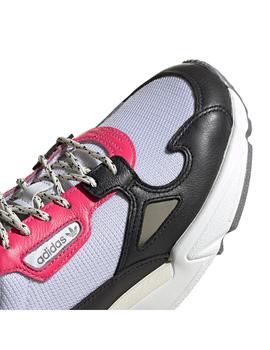 Zapatilla Mujer adidas Falcon Blanco Rosa Negro