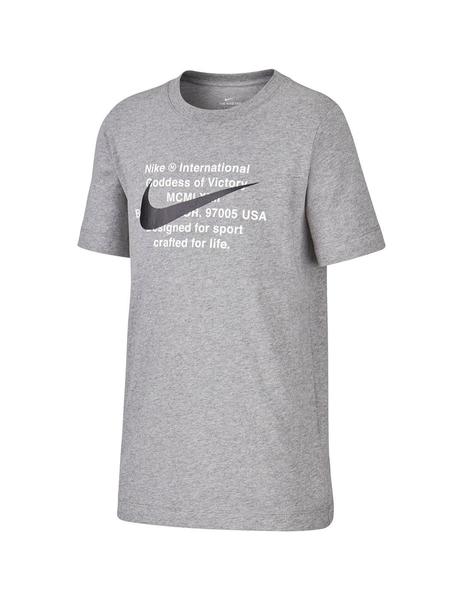 Camiseta Niño Nike Swoosh For Life Gris