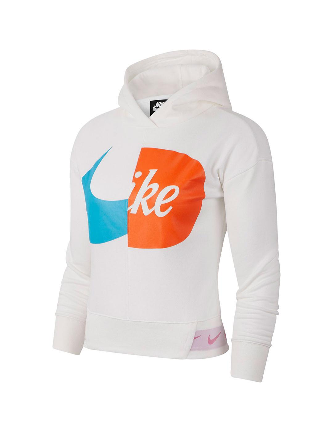 Sudadera Ni a Nike Hoodie Flc Blanca