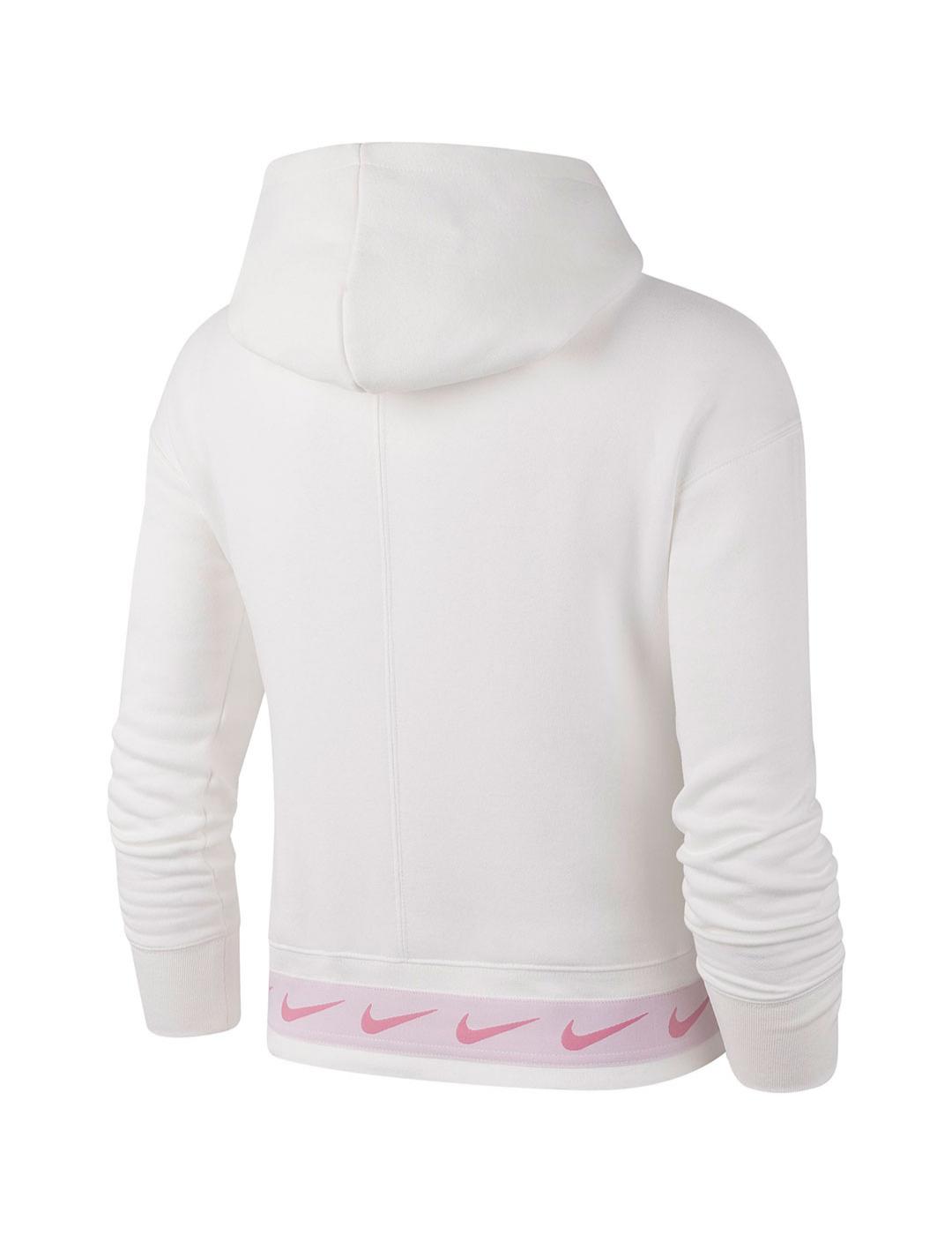 Sudadera Niña Nike Hoodie Flc Blanca