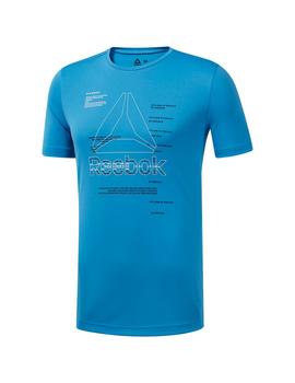 Camiseta Hombre Reebok Wor Poly Azul