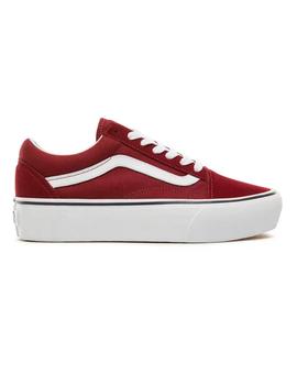 Zapatilla Mujer Vans Old Skool Platform Granate