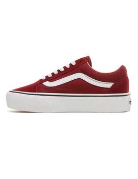 Zapatilla Mujer Vans Old Skool Platform Granate