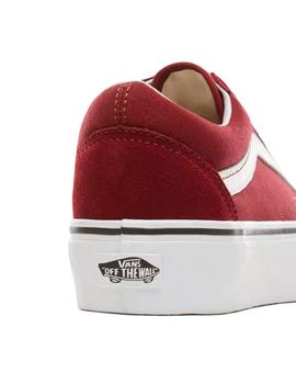 Zapatilla Mujer Vans Old Skool Platform Granate