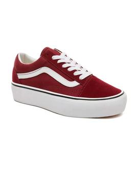 Zapatilla Mujer Vans Old Skool Platform Granate