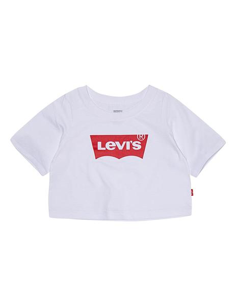 niña avión Guante Camiseta Niña Levis Blanca