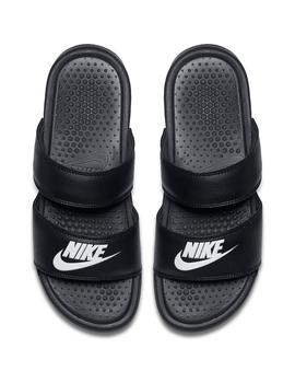 Conductividad Espesar almohada Chancla Mujer Nike Benassi Duo Ultra Negro Tiras