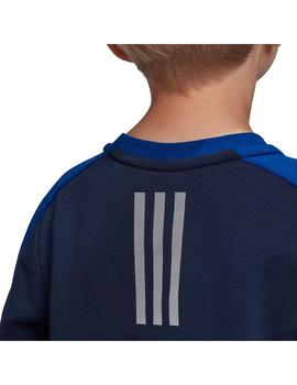 Sudadera Niño adidas DY SM Crew Marino