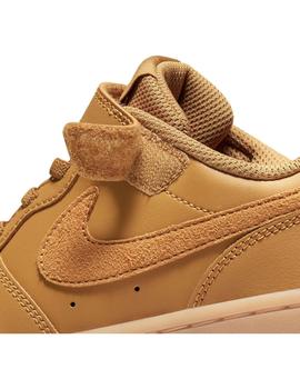 Zapatilla Niño Nike Court Borough Camel