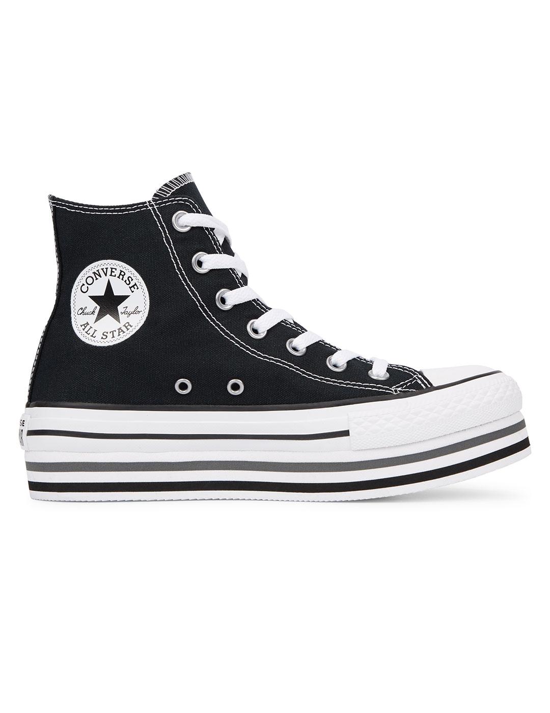 Converse negras sales chica