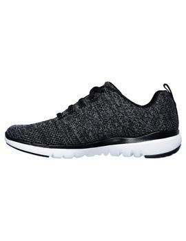 Zapatilla Mujer Skechers Flex  Negra Gris