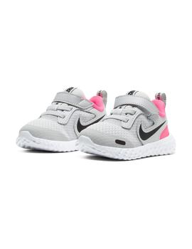 Zapatilla Niña Nike Revolution Gris Rosa