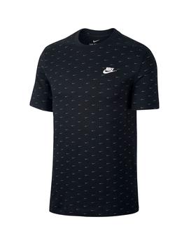 Camiseta Hombre Nike Sportswear Mini Swoosh Negra