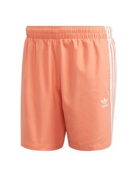 Bañador Hombre adidas Originals 3 Stripe Naranja