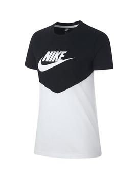 Camiseta Mujer Nike Hrtg Negra Blanca