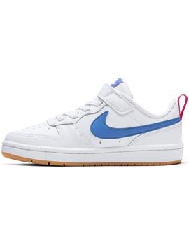 Zapatilla Niño Nike Court Borough Blanca