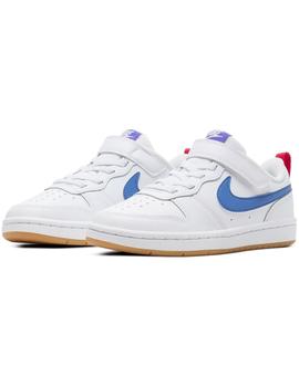 Zapatilla Niño Nike Court Borough Blanca