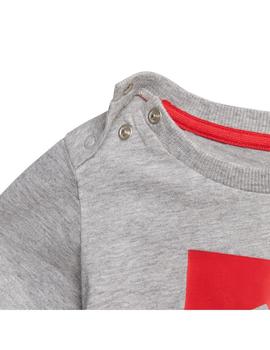 Conjunto Niño adidas Logo Gris Rojo