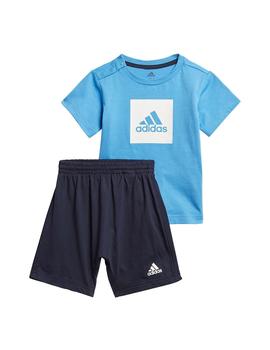 Conjunto Niño adidas logo Azul