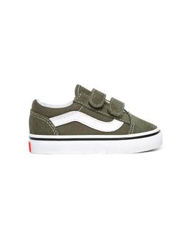 Zapatilla Baby Vans Old Skool Oliva