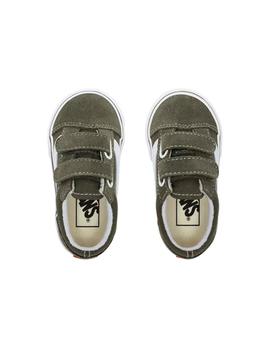 Zapatilla Baby Vans Old Skool Oliva