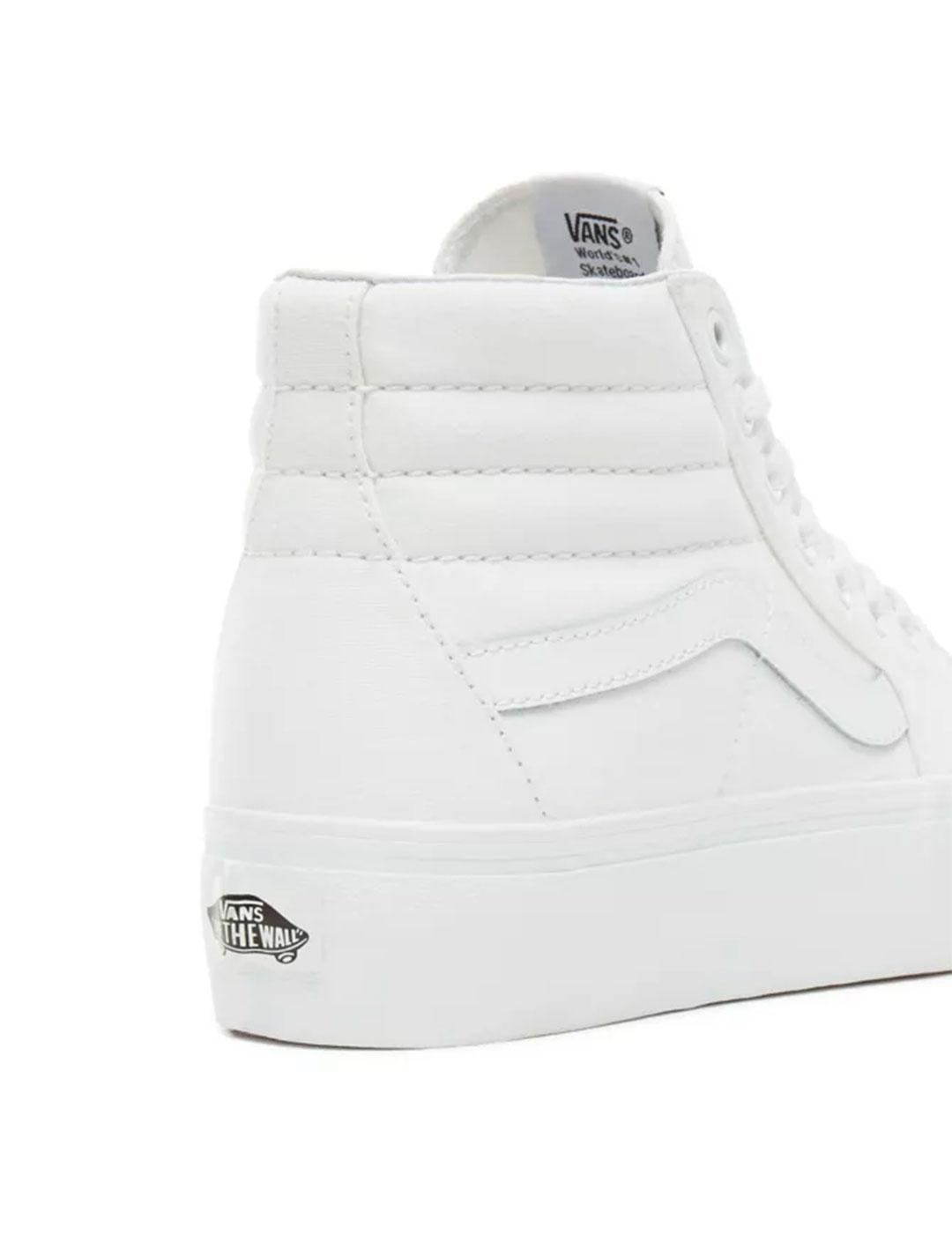 Zapatilla Mujer Vans Sk8 Hi Plataforma Blanca