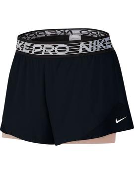 Short Mujer Nike Pro Negro Rosa
