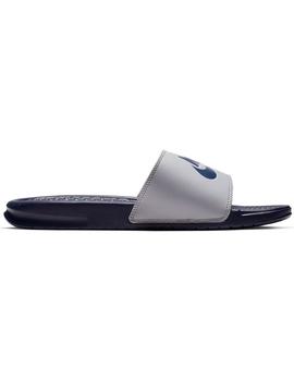 Chancla Hombre Nike Benassi Marino Blanca