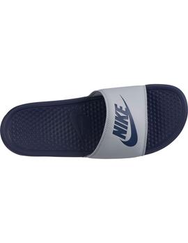 Chancla Hombre Nike Benassi Marino Blanca